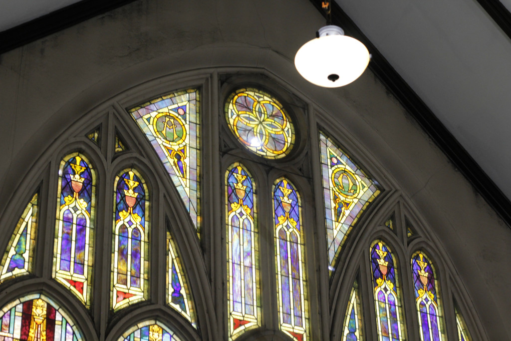 Mulberry Community Church stained glass windows
